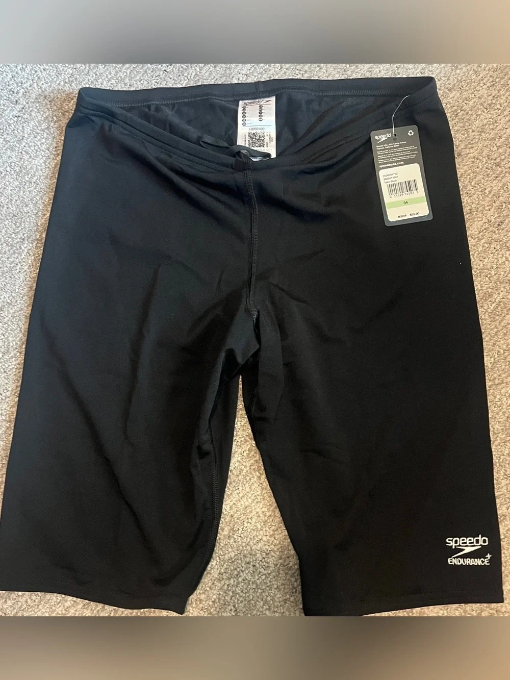 Speedo Men's Swimsuit Jammer Endurance+ Solid USA Adult 2222/bb4-2